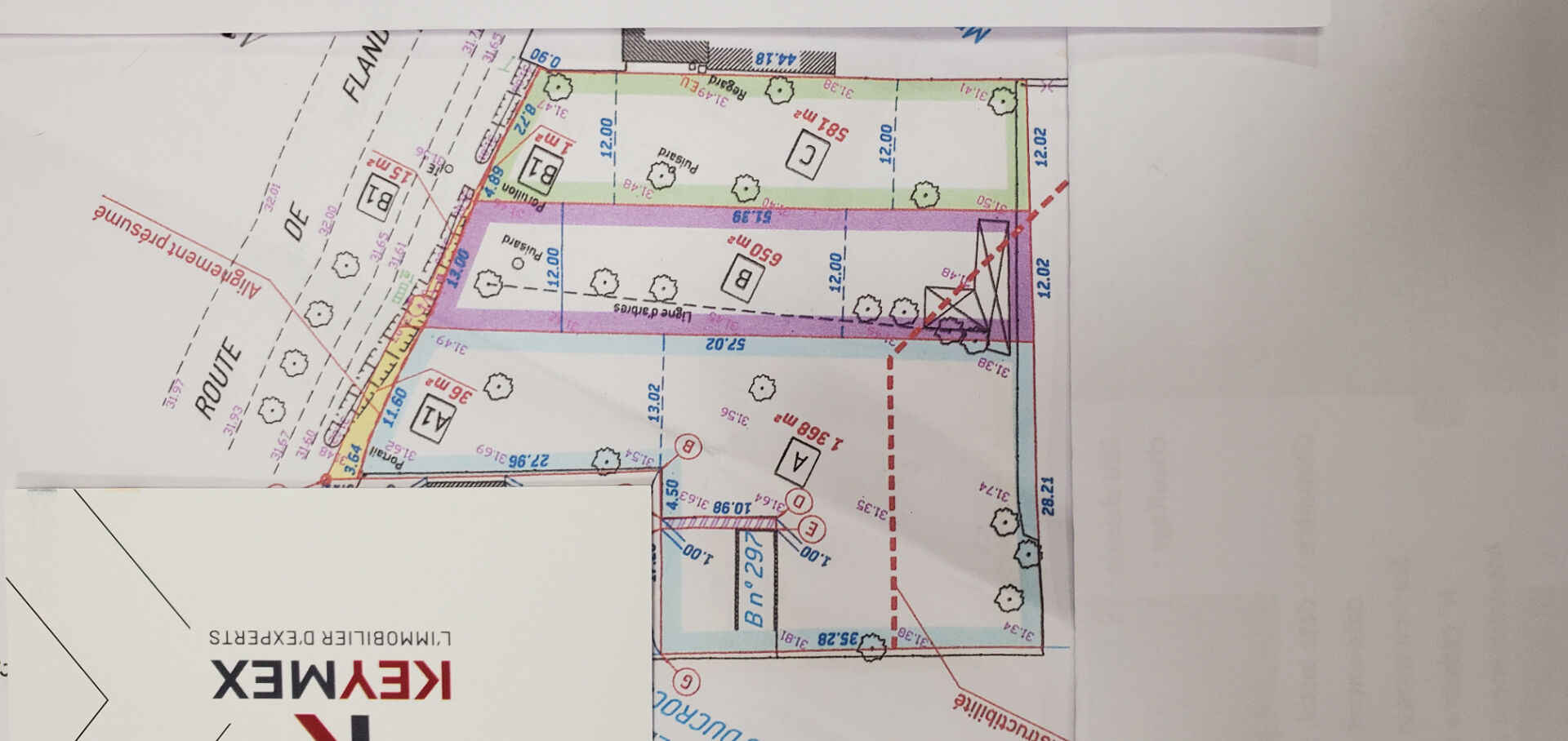 En exclusivité :Terrain à batir Les Ageux 1404  m2