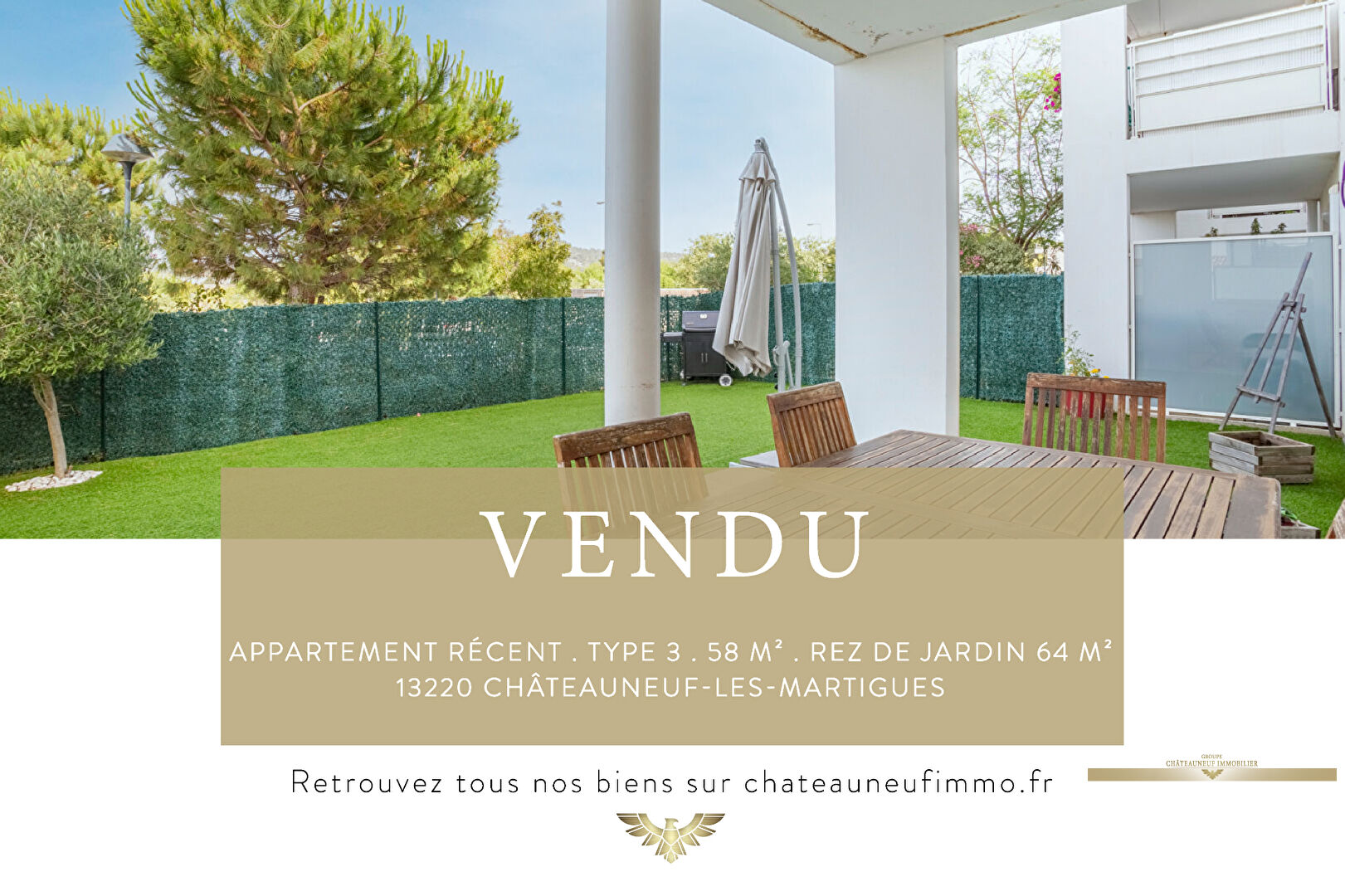 APPARTEMENT T3 / 58 M / REZ DE JARDIN / RECENT