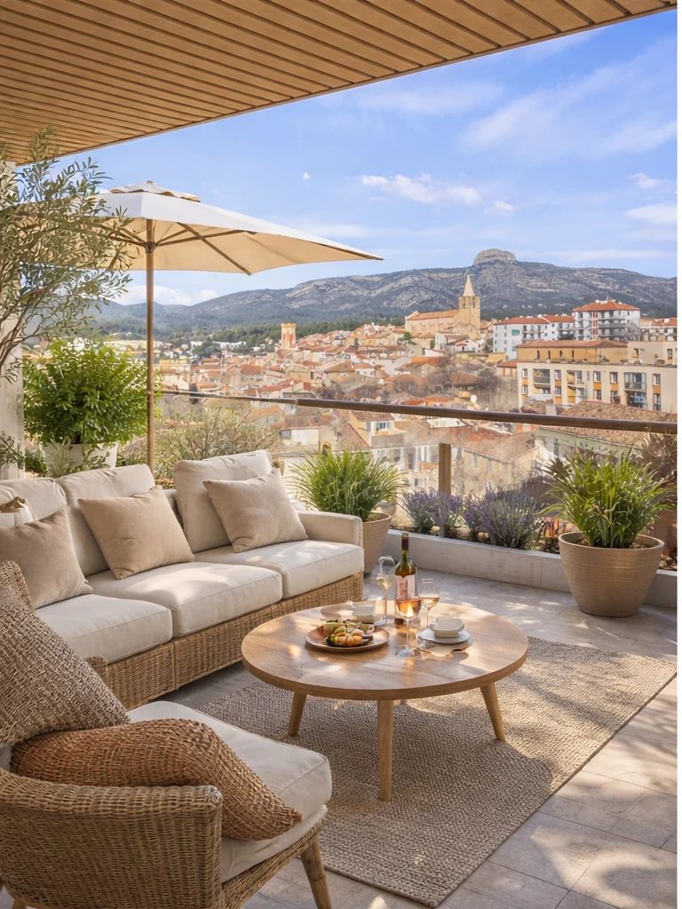 Vue sur Aubagne et le Garlaban – L’Immobilière des Collines