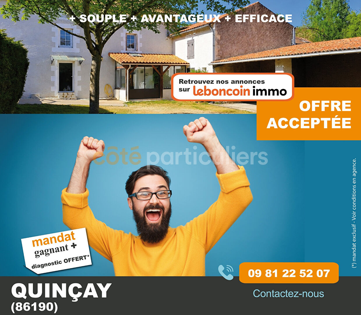 Maison 4 pièces 107 m² · à Quincay · 106,8 m² · 180 000 €