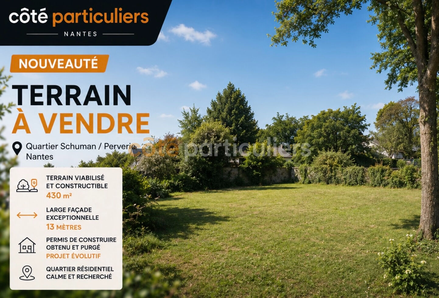 Terrain 1 pièce 430 m² · à Nantes · 430 m² · 365 000 €