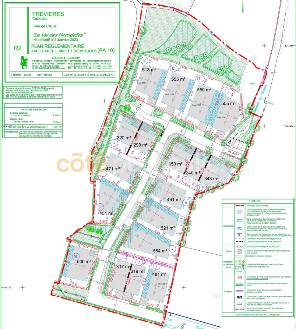 Terrain 521 m² · à Trévières · 521 m² · 56 900 €