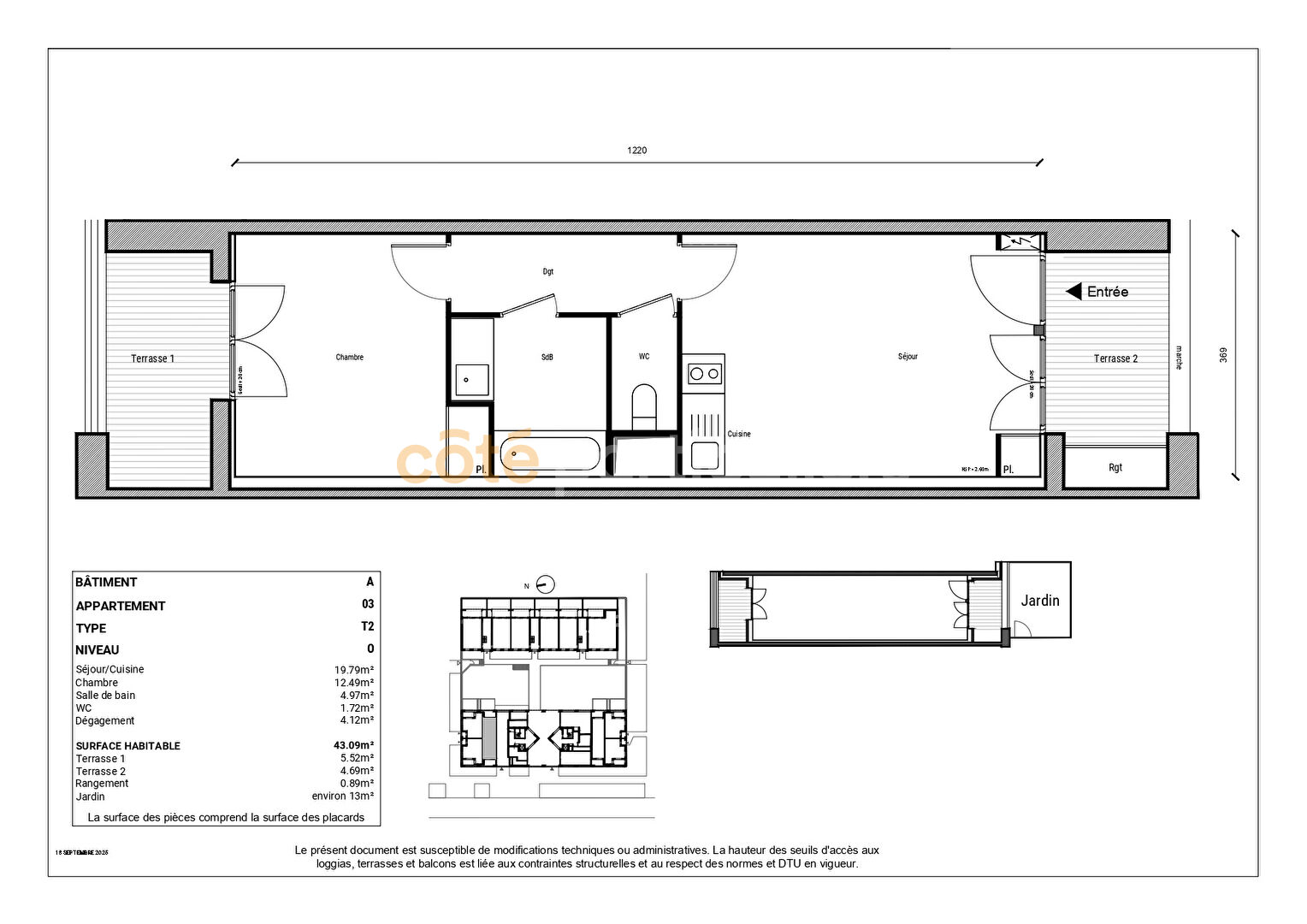 Appartement 2 pièces 43 m² · à Gif-sur-Yvette · 43,1 m² · 290 900 €