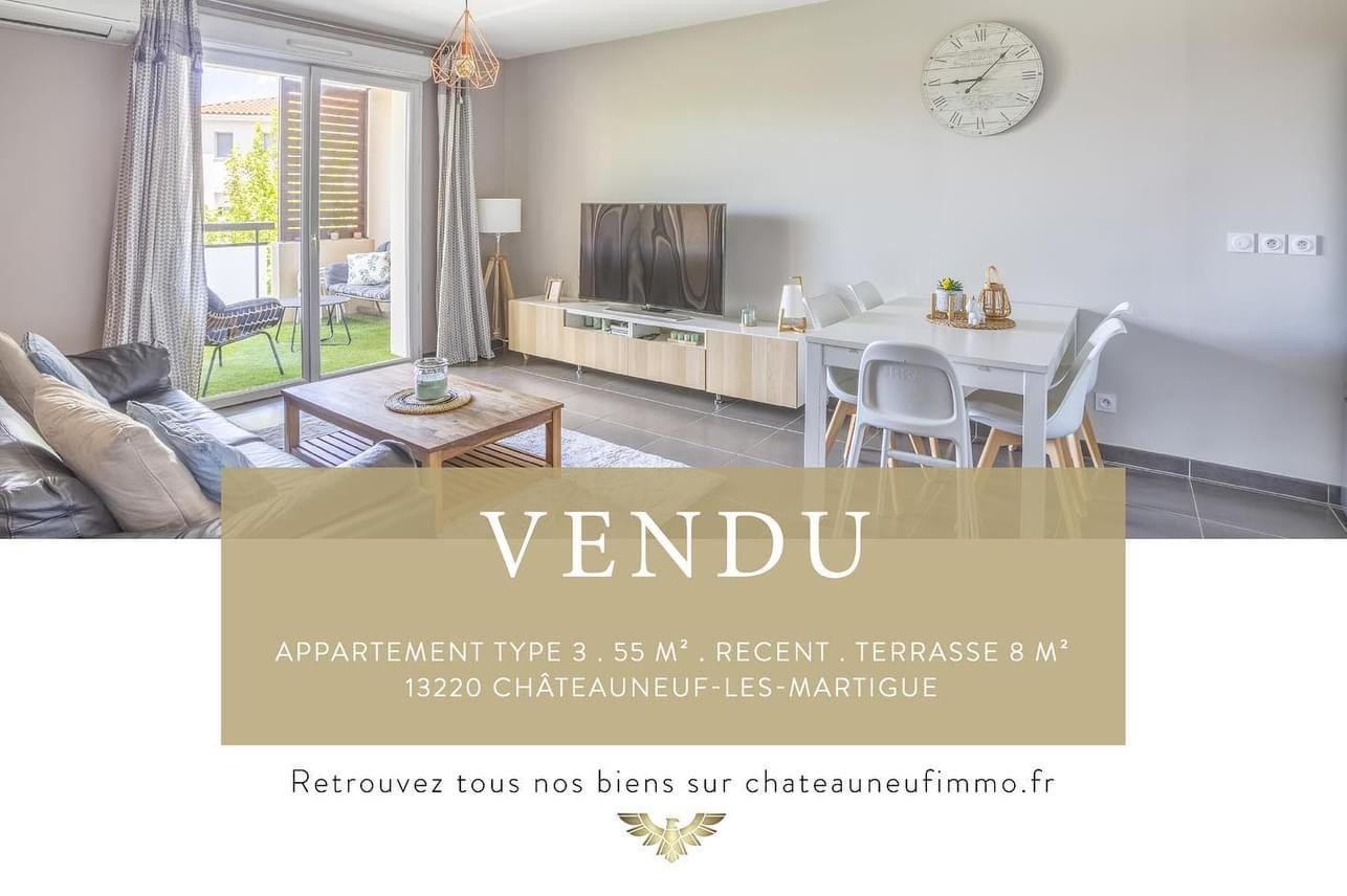 APPARTEMENT T3- 55M / RECENT / CHATEAUNEUF LES MARTIGUES