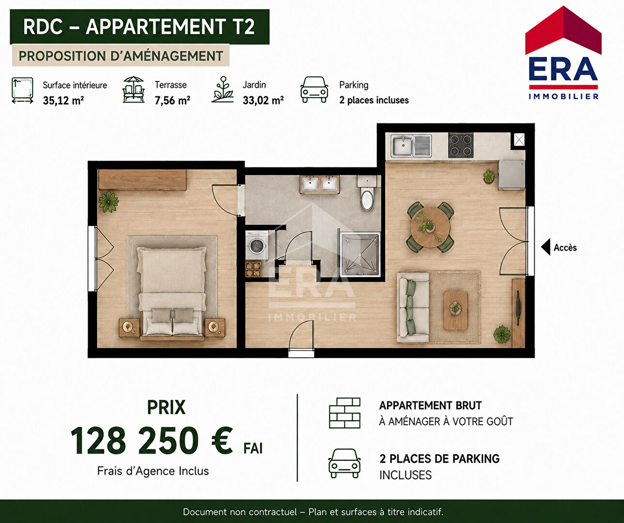 Appartement 2 pièces 35 m² · à Angresse · 35 m² · 129 250 €