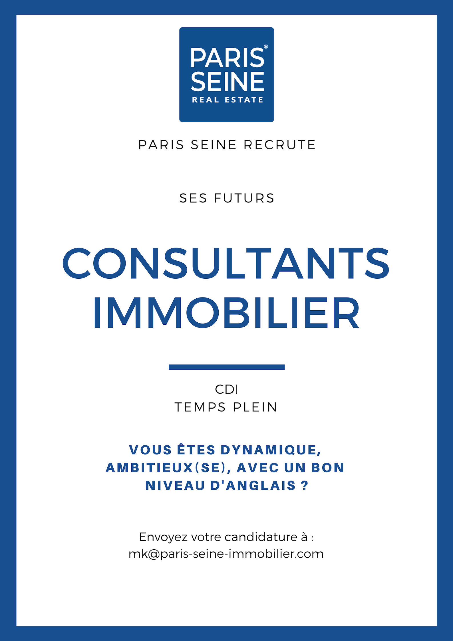 offre emploi consultant immo Offre d'emploi consultant immobilier à Paris